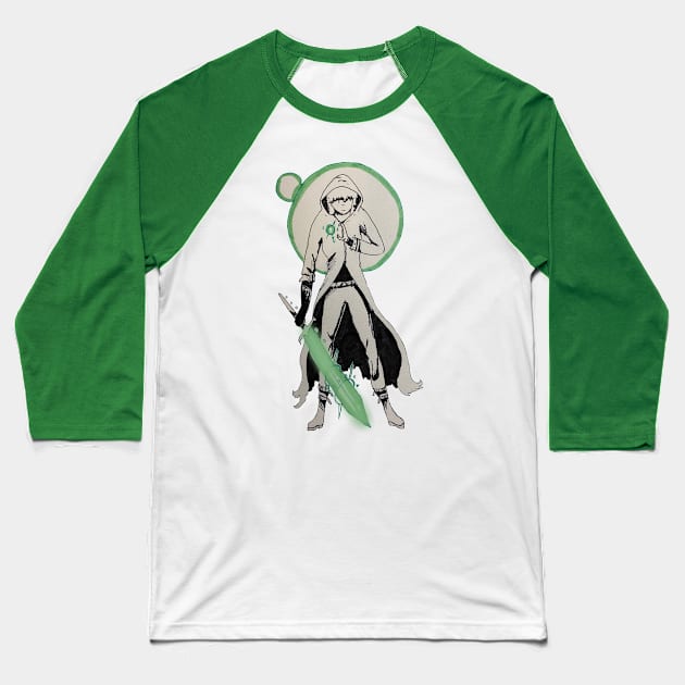 Green Mage Baseball T-Shirt by Fallcrown